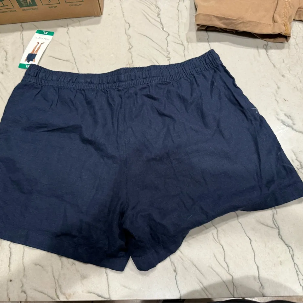 Nautica Women's Linen Blend Pull-On Short (X-Large, Navy Seas) - Image 13
