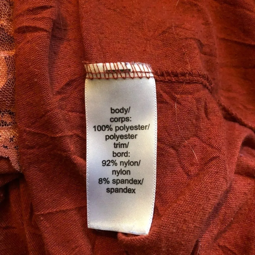 Maurices Lacy Orange Tank Top Small - Image 8