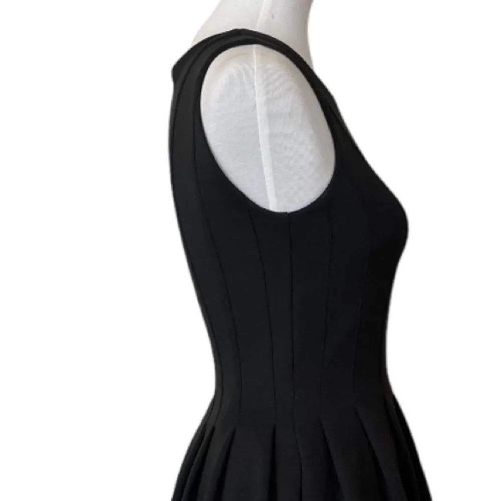 Calvin Klein Women’s Dress Fit Flare Scuba Sleeveless Pockets Black Size 2 - Image 8