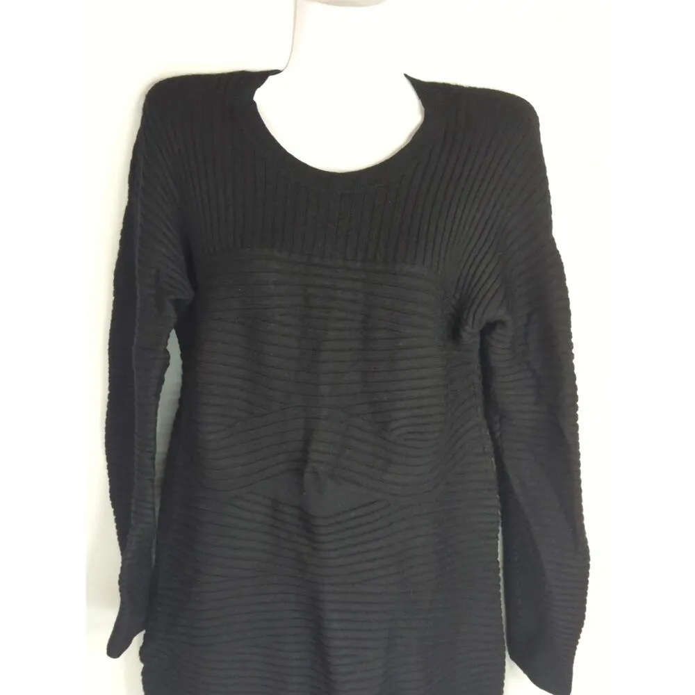 Alexander Wang Black Ribbed Sweater Dress  Women's LARGE - Image 3