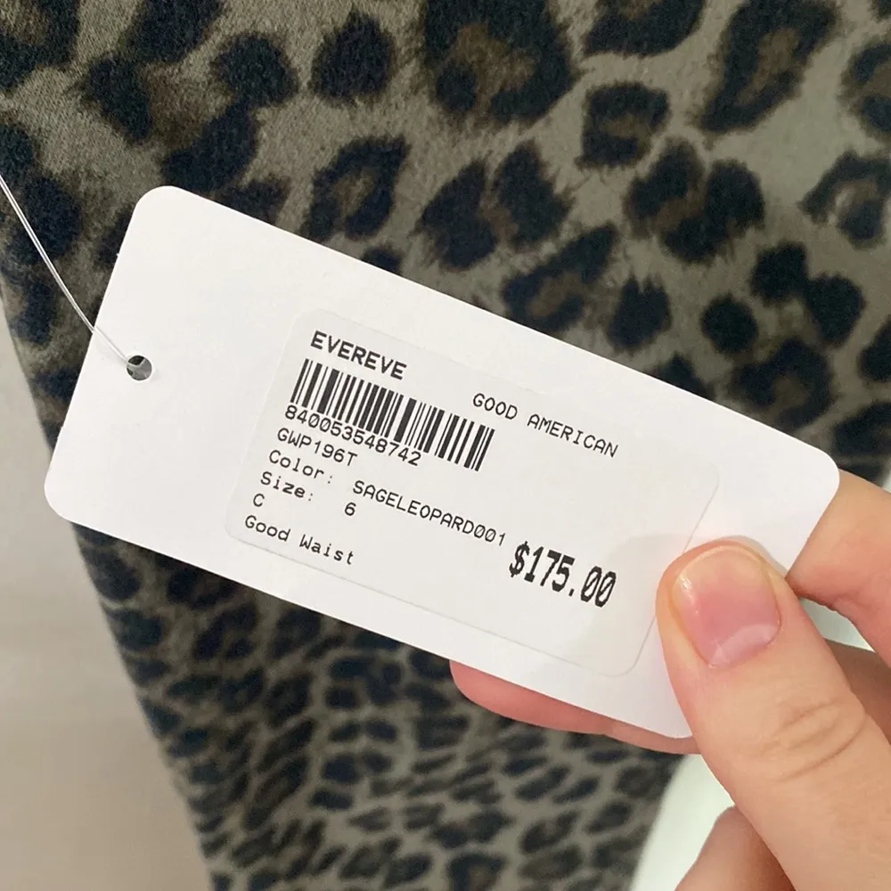 Good American Good waist crop sage leopard high waist skinny jeans size  28 - Image 13