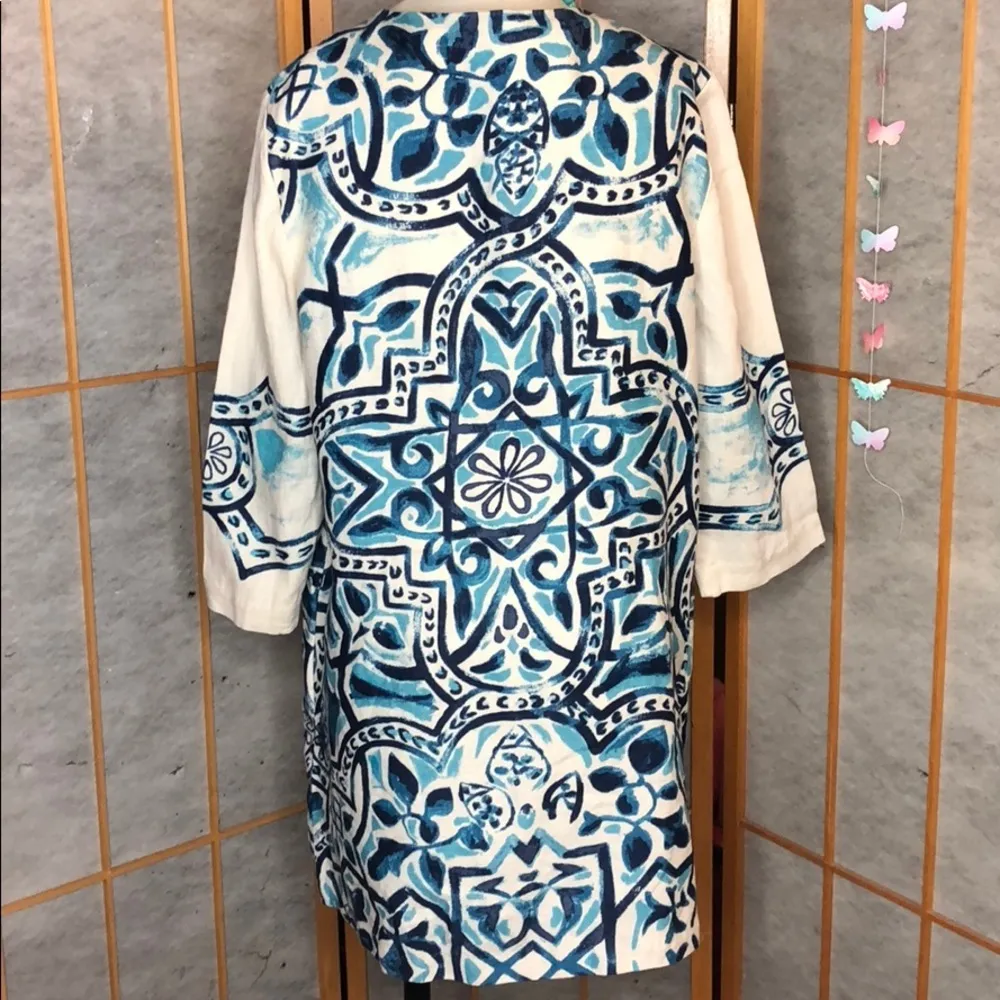 Chico’s Artisan Moroccan Long Jacket Duste… - Image 8