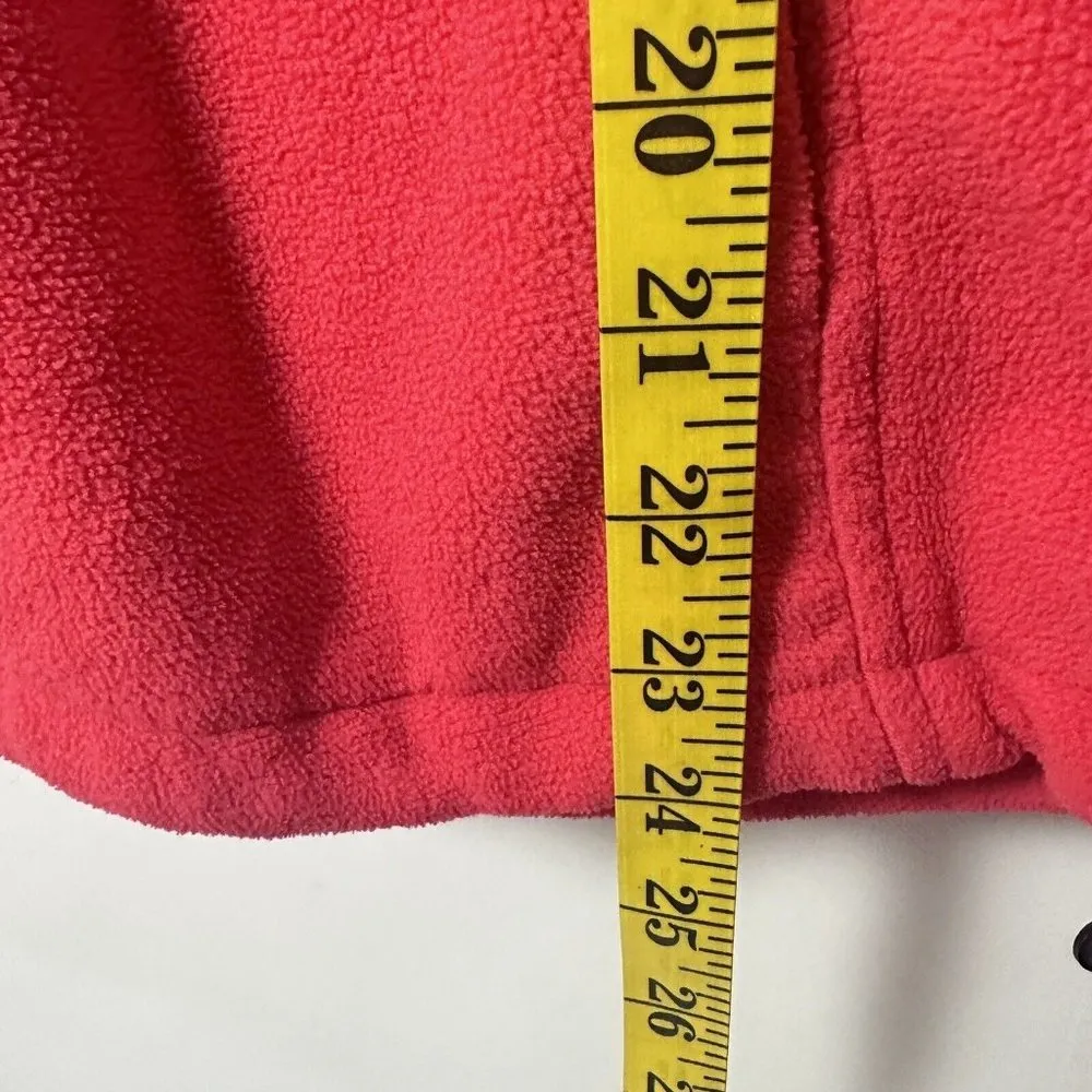 New Balance Jacket Womens Large Red Fleece Puffer Jacket Coat Full Zip - Image 10