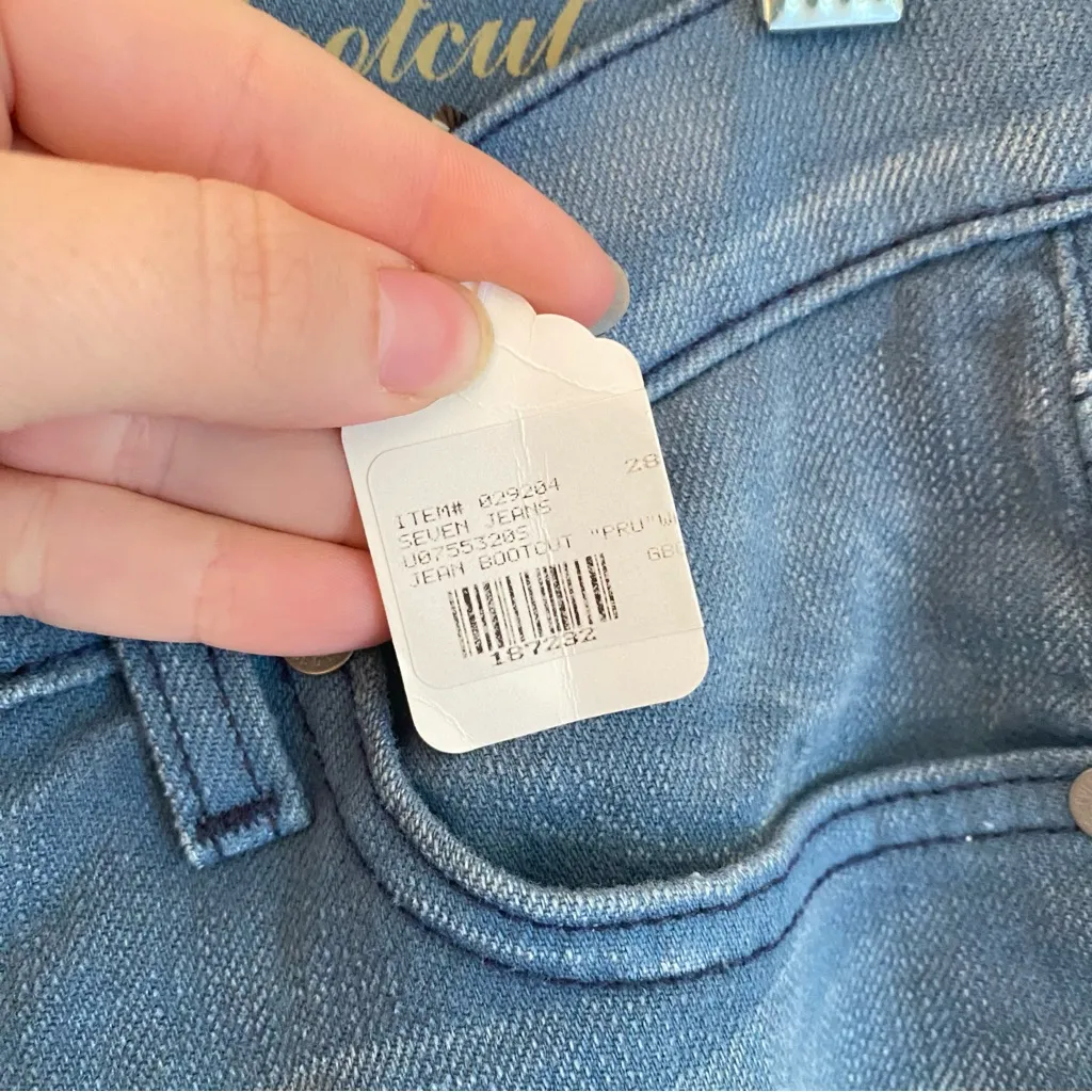 7 For All Mankind Blue‎ Boot Cut Jeans Timeless Style - Image 3