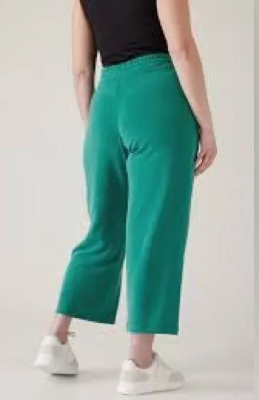 Athleta Echo Wide Leg Crop Pants in Emerald Green - Image 2