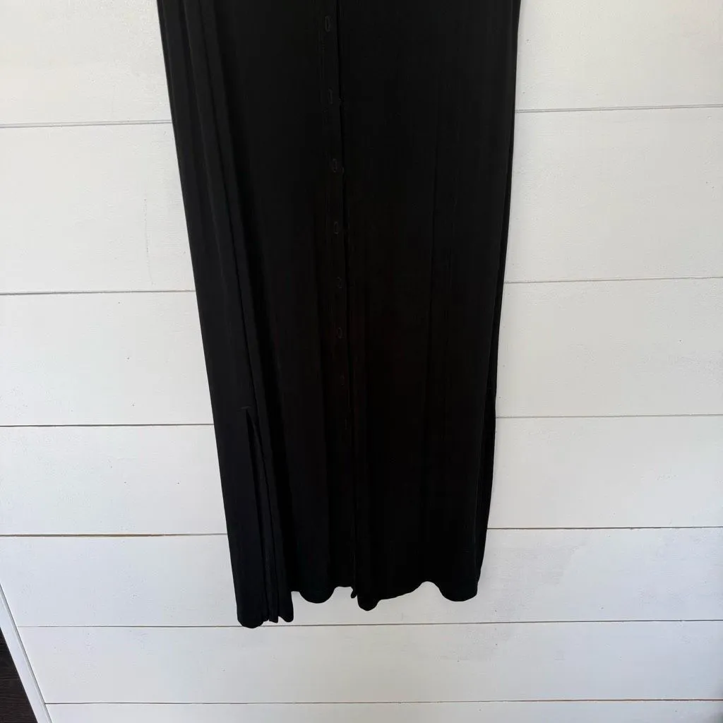 Chico’s Women’s 3 Black Sleeveless Tank Dress Maxi Stretchy Travelers - Image 2