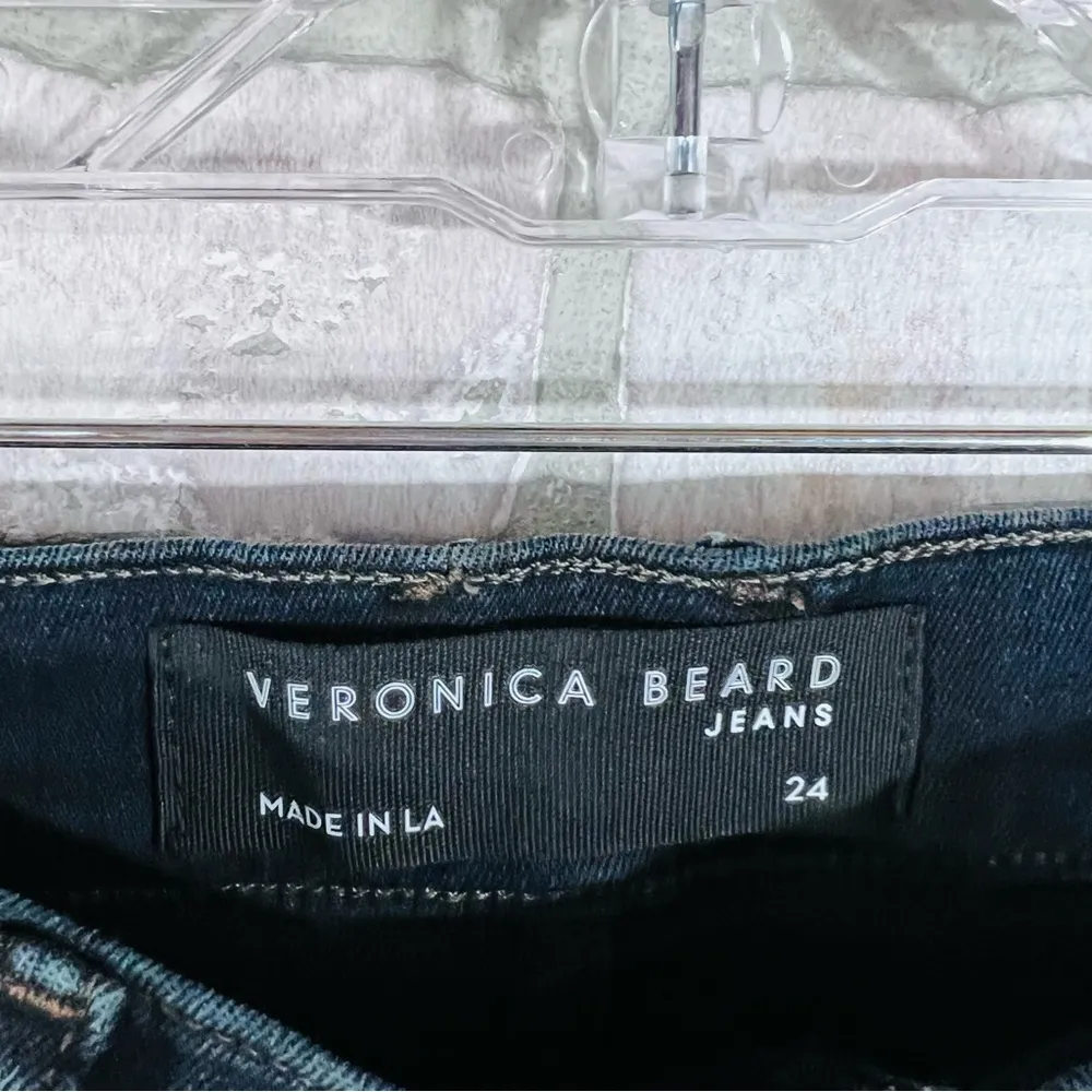 Veronica Beard Carly Kick Flare High Rise Jeans in Dark Ink Wash Size 24 - Image 10