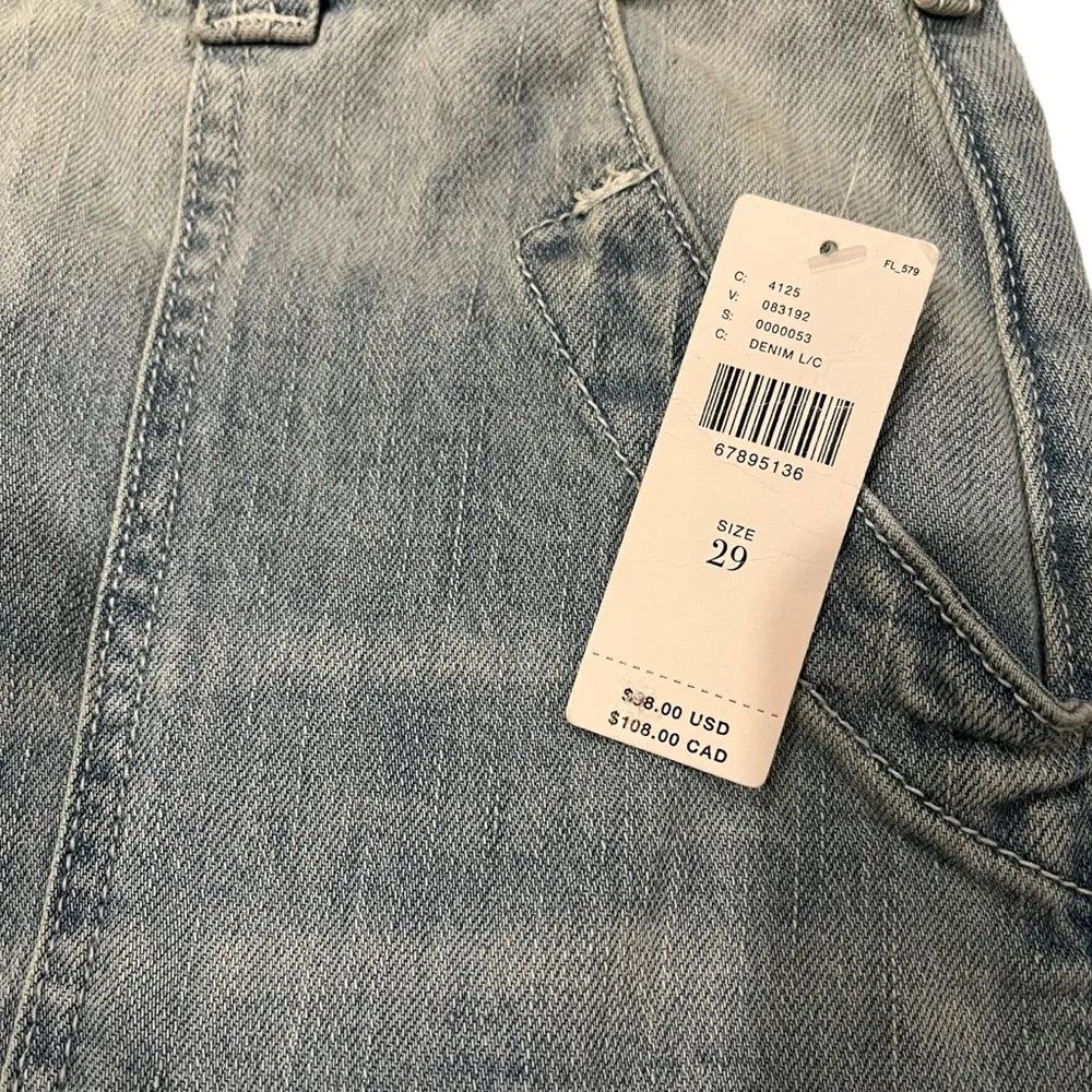 NWT, Pilcro Super High Rise Oversized Bermuda Shorts with Fringe Hem, Sz 29 - Image 10