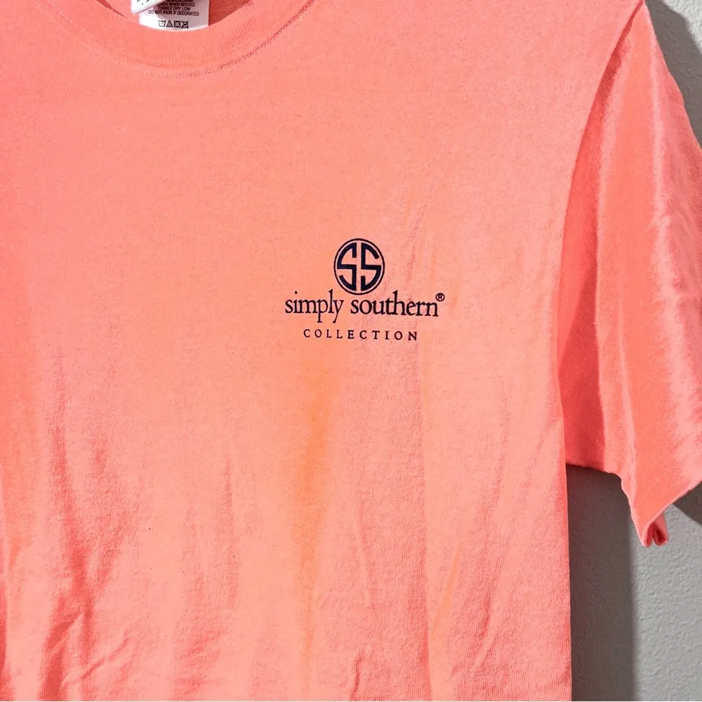Bundle of two orange Simply Southern T-shirts Size Small - Image 9