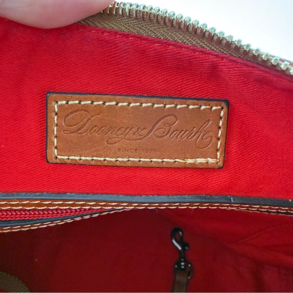 Dooney & Bourke Two-Tone Pebbled Leather Satchel Handbag - Image 13