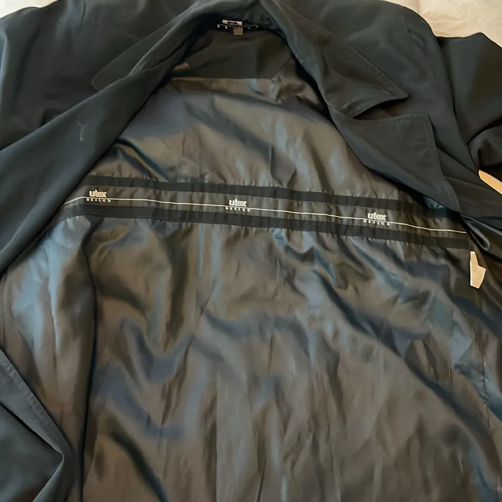 Utex Design Vintage Trench Coat With Belt Black Size 10 - Image 4