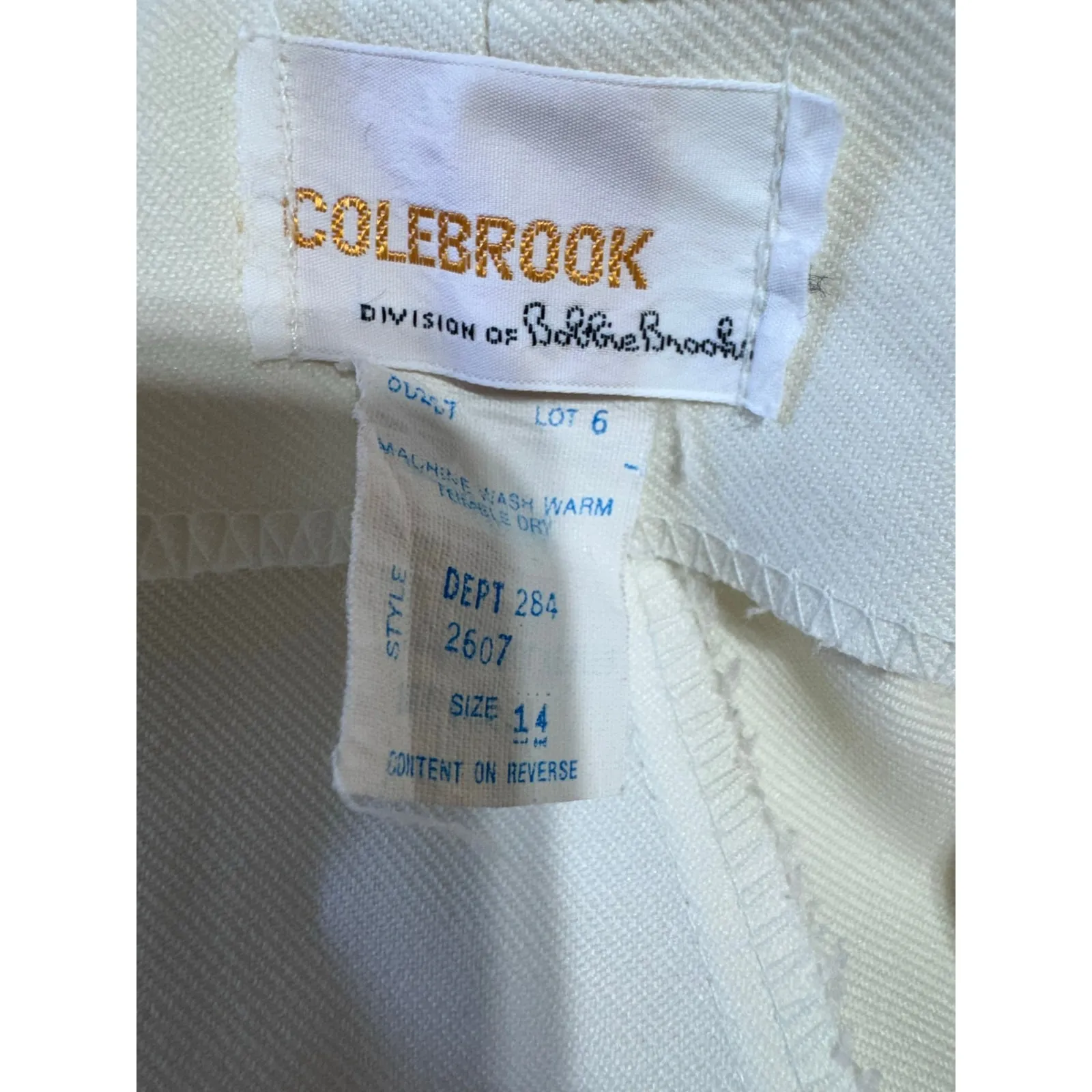 Colebrook Division of Bobbie Brooks High Waist Pleated Pants Tailored 14 Vintage Size 14P - Image 9
