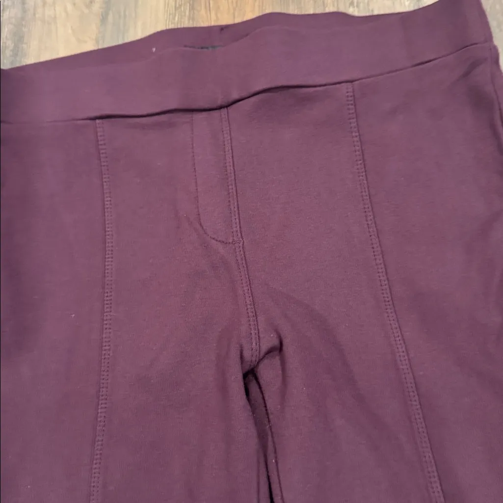 Burgundy Cropped Leggings - Image 2