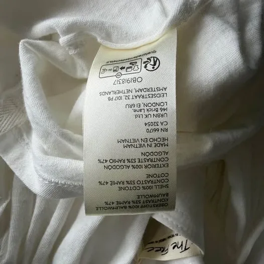 NWT Free People Sunray Babydoll Top Size Large White Lighweight Flowy Cottage - Image 10