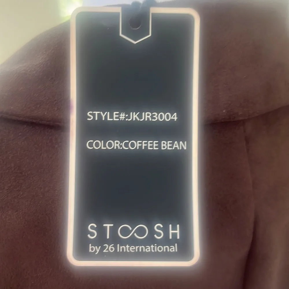 Stoosh  microfiber blazer jacket NWT size Medium coffee brown 2 button - Image 3