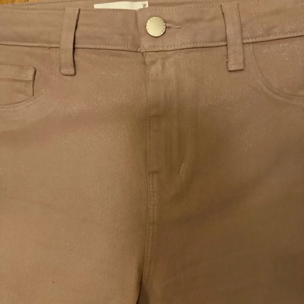 NWOT L’Agence Clayton Coated Wide-Leg Tan Cream Brown Cappuccino Pant Jean 29 - Image 11