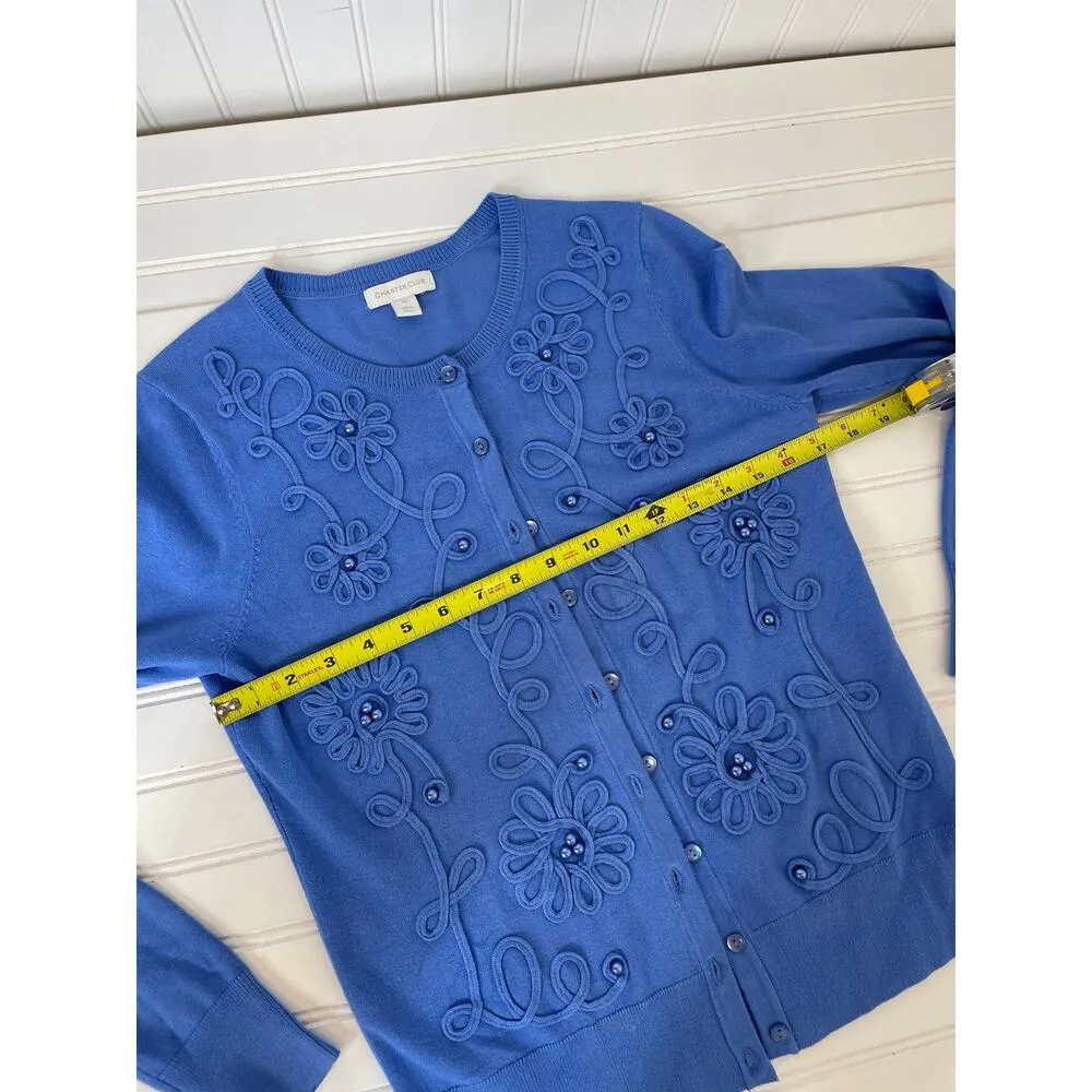 Ralph Lauren CHARTER CLUB Womens Embellished Cardigan Sweater Topper Size XS - Image 3