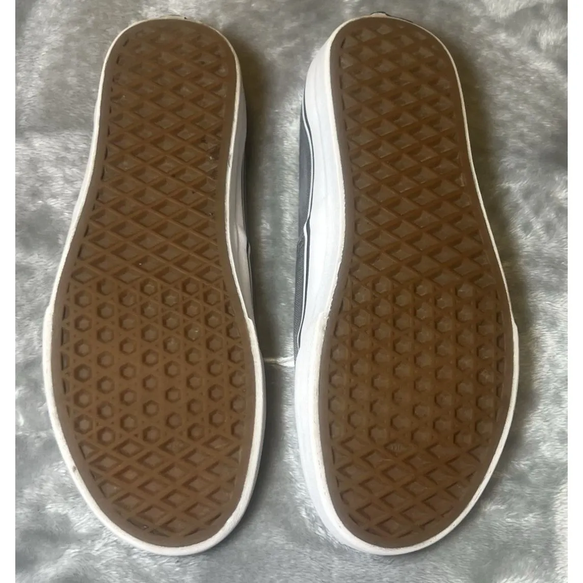 Vans Canvas Skateboarding Shoes‎ Mens Size 6/Womens 7.5 Grey White Off The Wall - Image 11