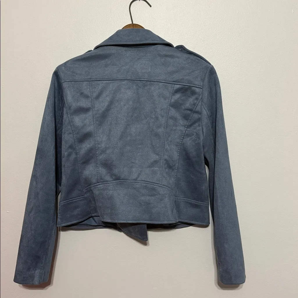 NEW BB DAKOTA STEVE MADDEN VEGAN FAUX SUEDE MOTO JACKET - Image 10