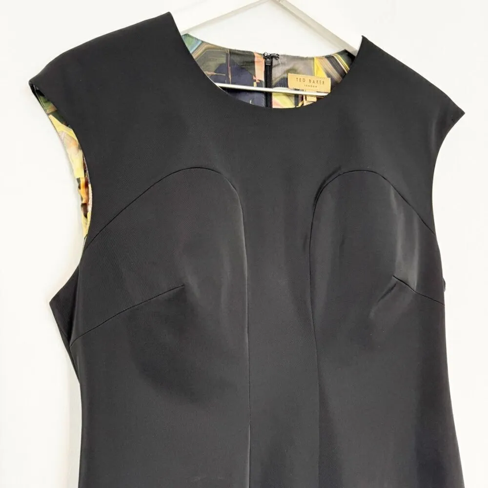 Ted Baker Women's Black Sheath Dress Office Business Casual Minimalist Size‎ 4 - Image 2
