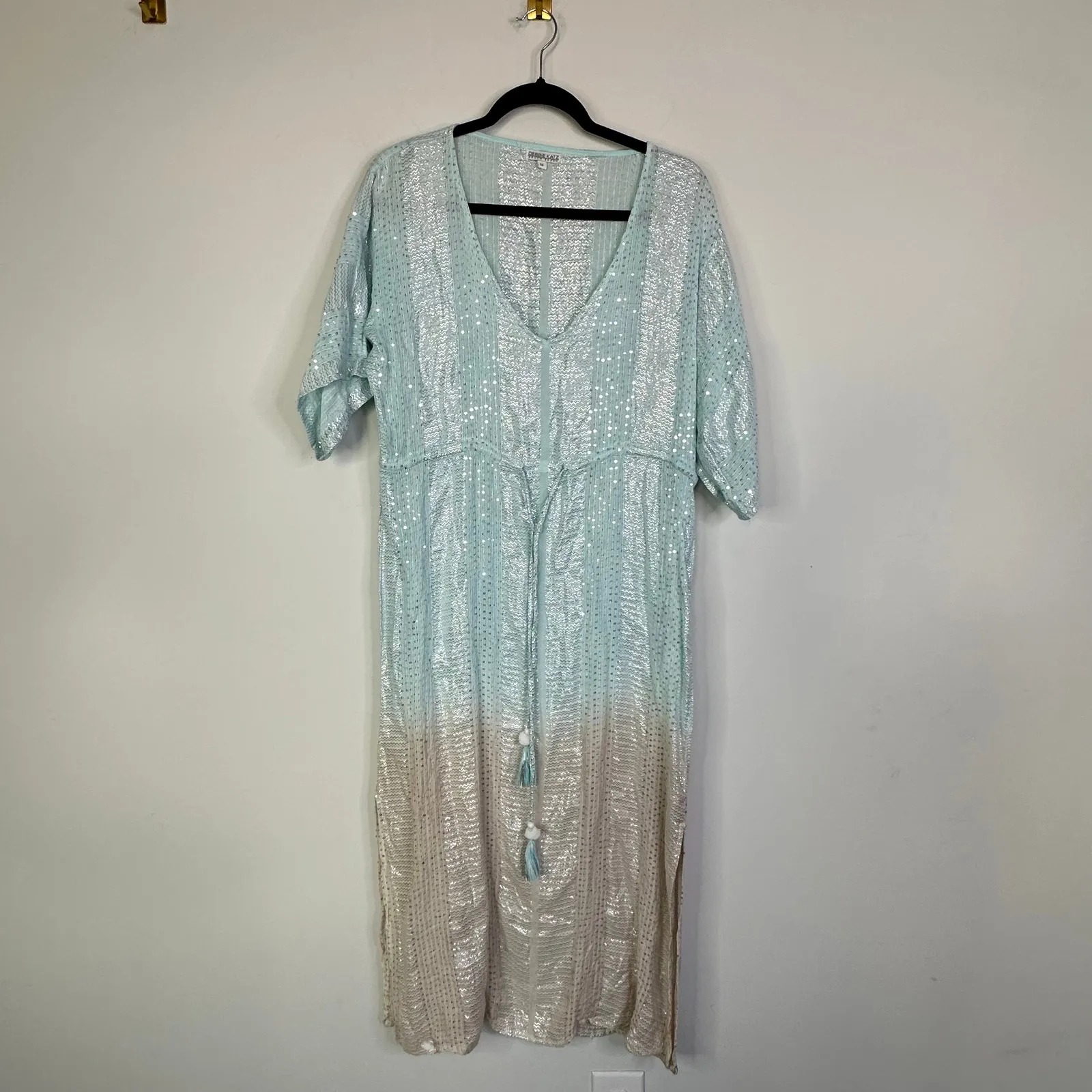 Debbie Katz South Beach The Angie Lurex Coverup Dress Size Medium - Image 2