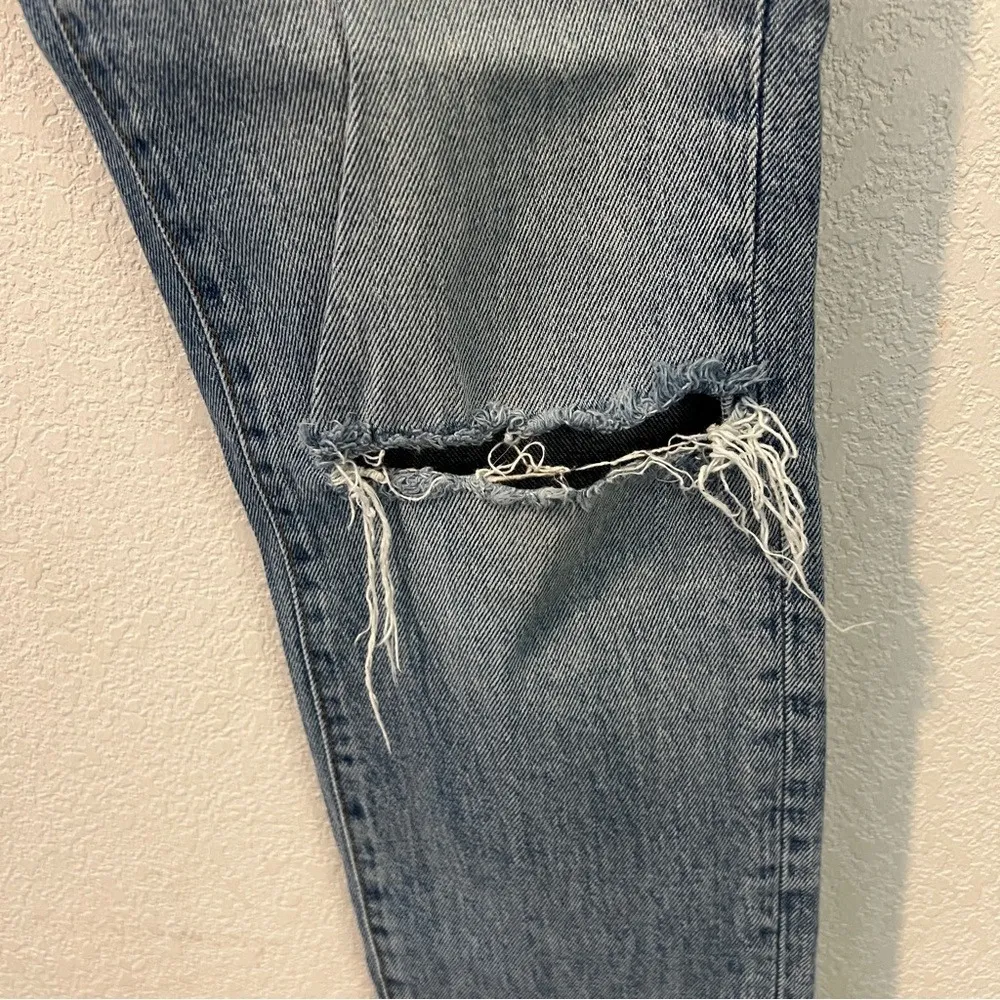 We The Free Stella Skinny Jeans High Rise Button Fly Skinny Light Rigid Denim 28 - Image 6