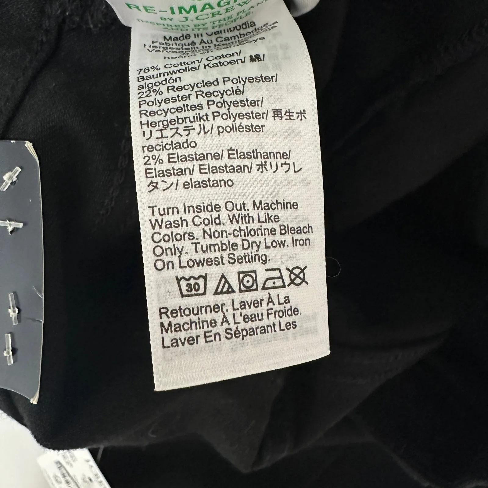 J.Crew Petite Flare Crop Jean All Day Stretch Black Mid Rise Classic US 24P NWT - Image 12