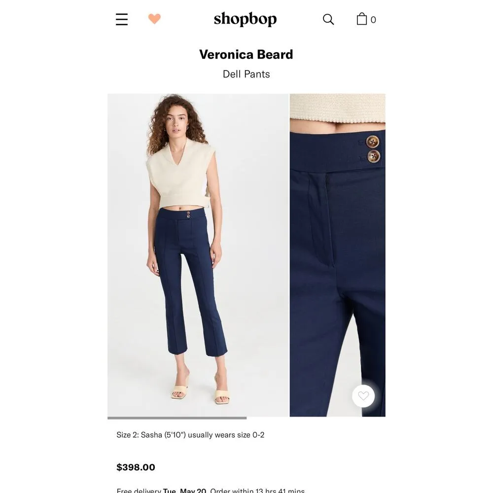 Veronica Beard Dell Pant in Marine Blue Size 10 MSRP $398 Stunning! (new) - Image 4