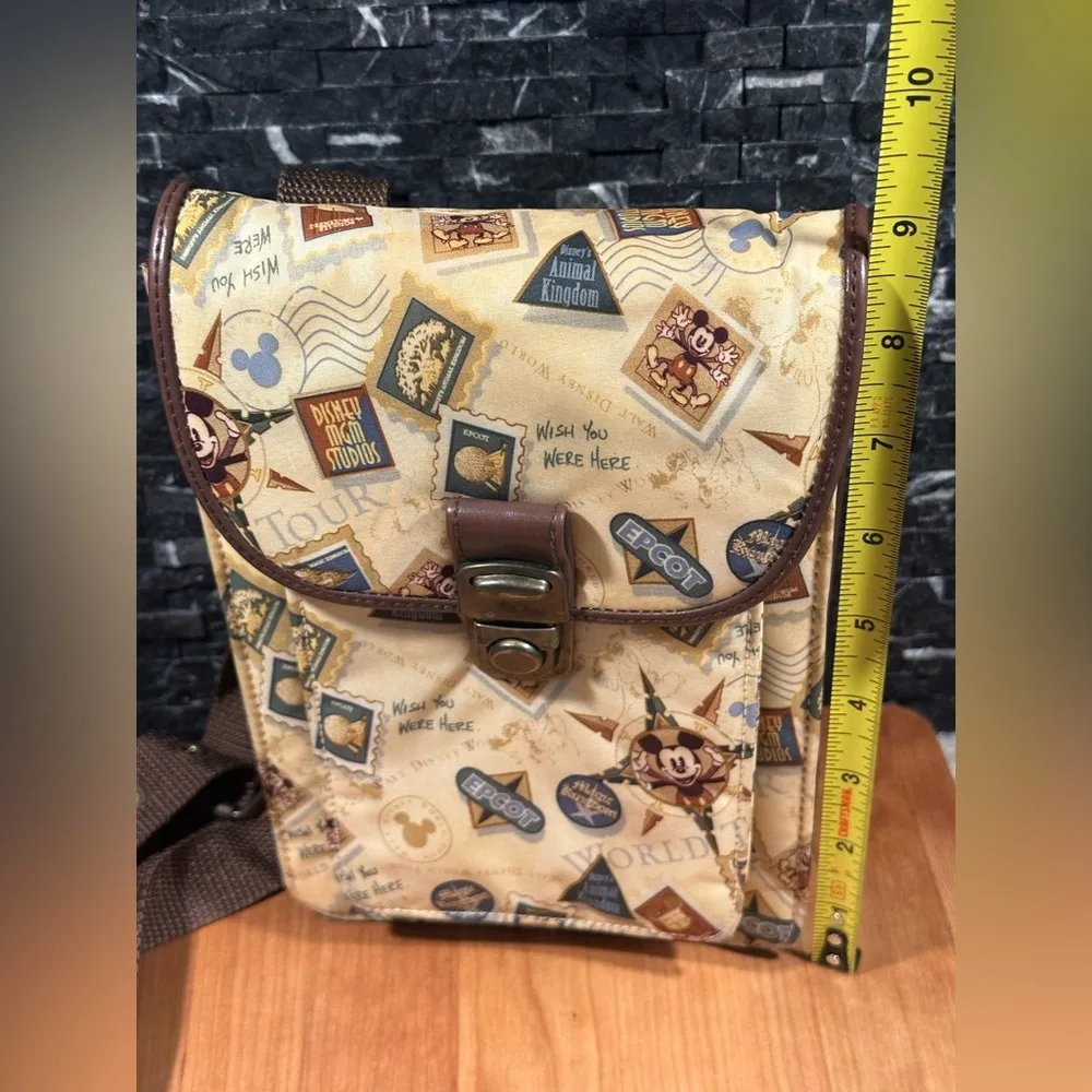Vintage Disney World Parks Crossbody Bag Purse Epcot Magic Kingdom Stamps MGM - Image 7