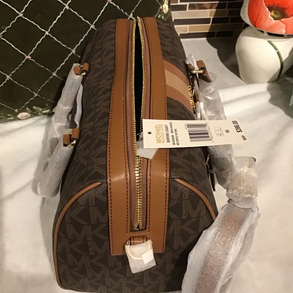 Michael Kors Bedford legacy medium duffle satchel-Brown/ Luggage W11”xH10”xD6.5” - Image 5
