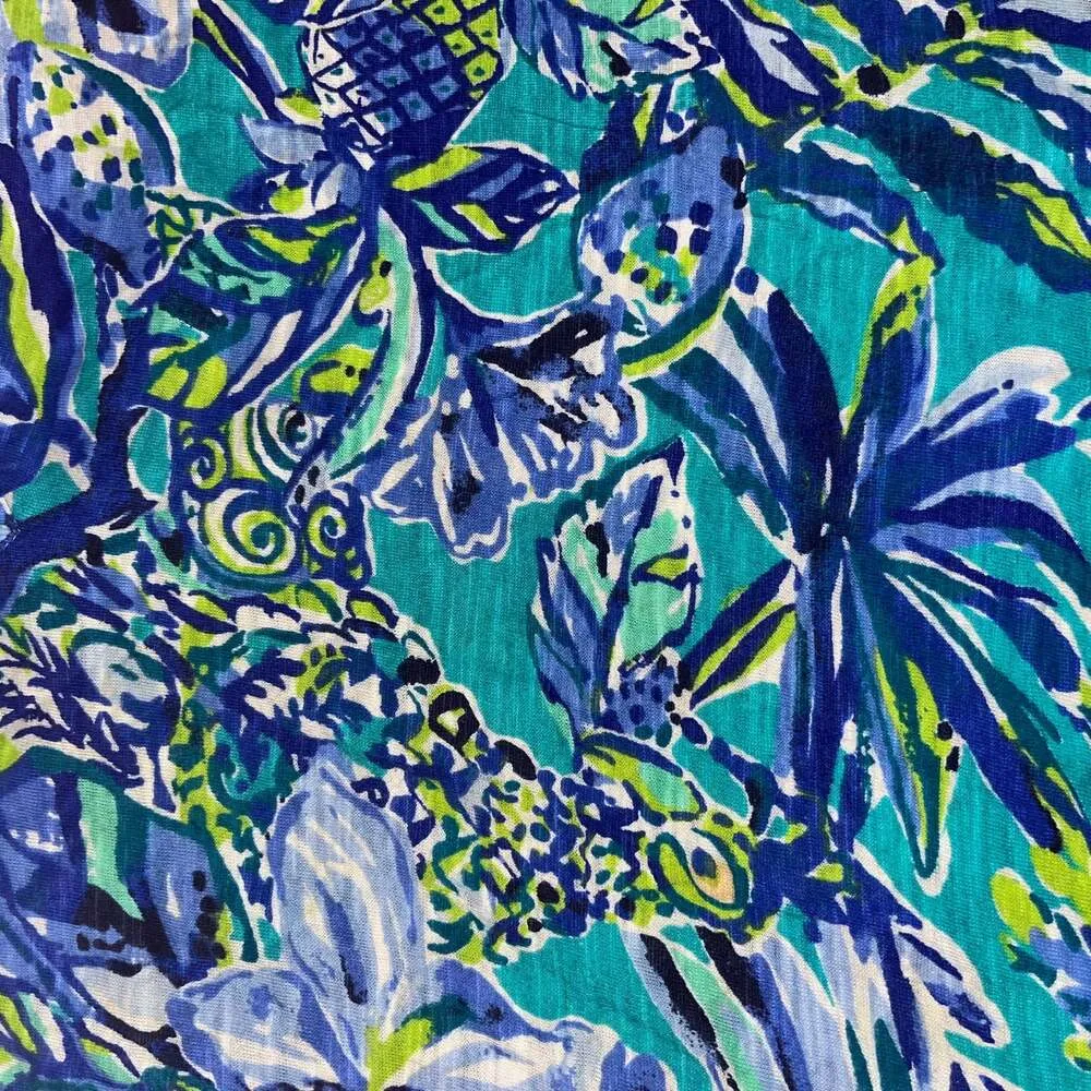 LILLY PULITZER Essie Sleeveless Top, Seeing Double, Blues, Greens Sz XXS NWT - Image 4