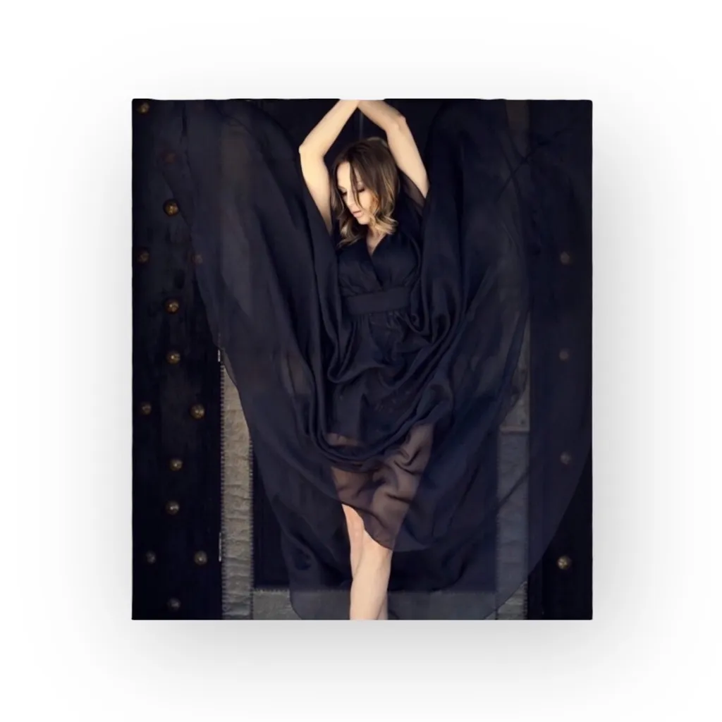 new Lotus Threads ༄ Lace Romper Sheer Overlay Gown Cocktail Maxi Dress ༄ Black - Image 2