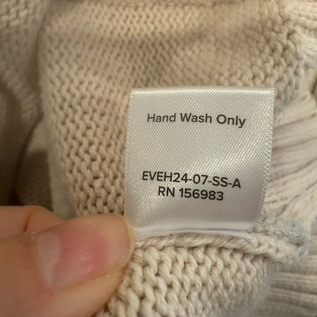 EVEREVE Aspen Metallic Silver Oatmeal Knit Hoodie Pullover Sweater size Small - Image 11