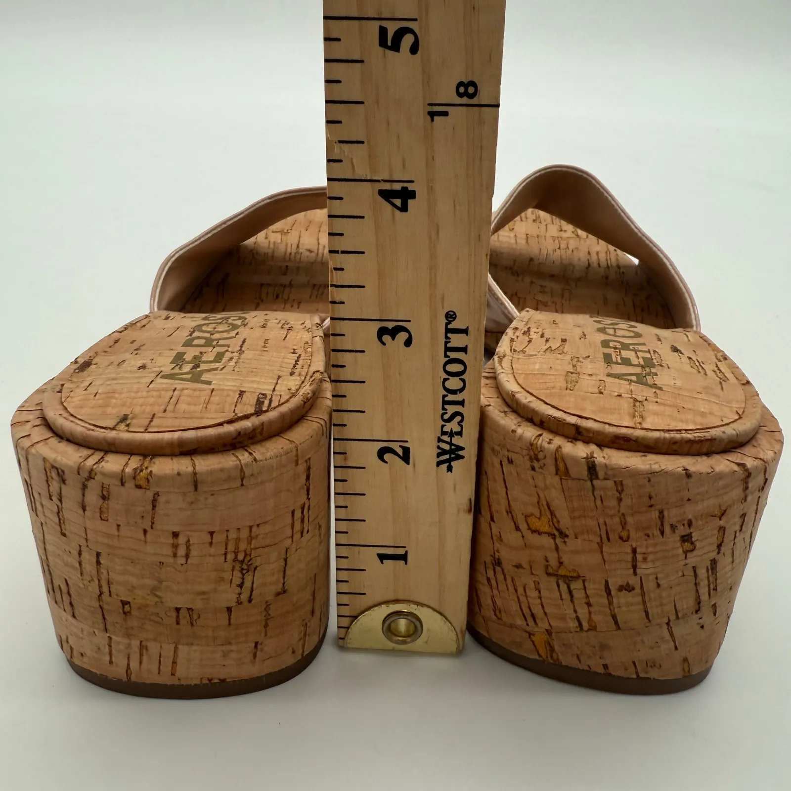 Aerosoles New Year Slip On Wedge Stylish Comfort Cork Cipria Patent Sandals 7 - Image 3