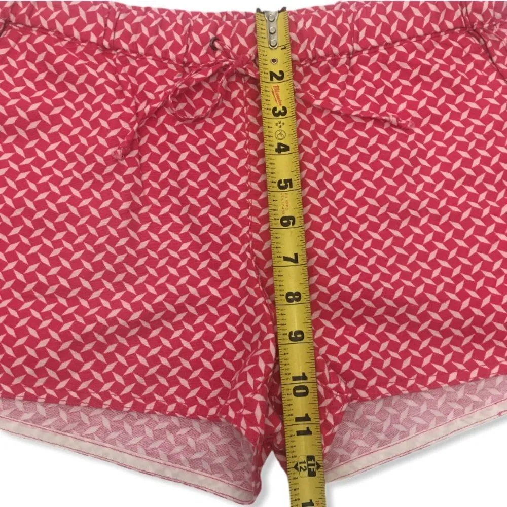 J. Crew Pink Geometric Print Linen Shorts - Image 8