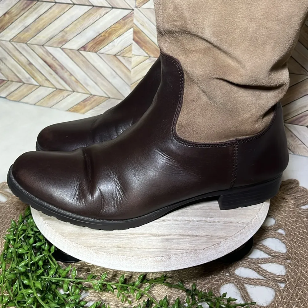 Lauren Ralph Lauren Sagira ll Full Zip Up Leather & Suede Boots Brown Size 8 - Image 4