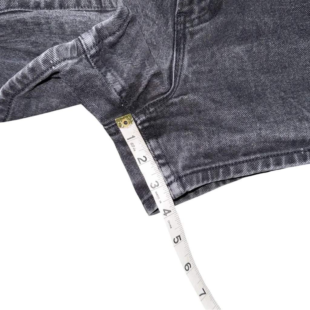 Vintage 90s Jordache Black Denim Jean Shorts Sz 30 Ultra High Rise 100% Cotton - Image 8