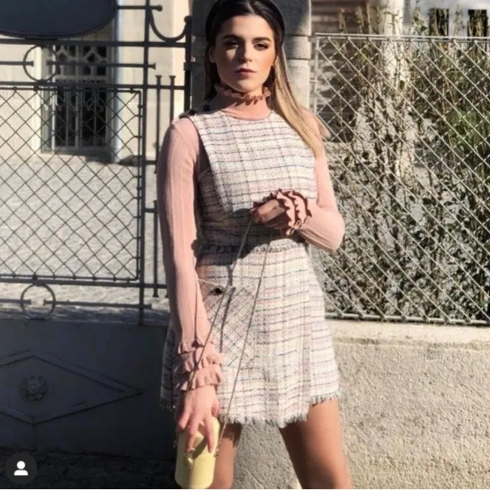 Zara Tweed Romper Jumper Jumpsuit XS Extra Small - Image 3