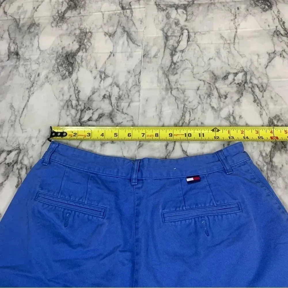 Tommy Hilfiger Vintage 100% Cotton Womens Blue Shorts size 10 90s retro - Image 5