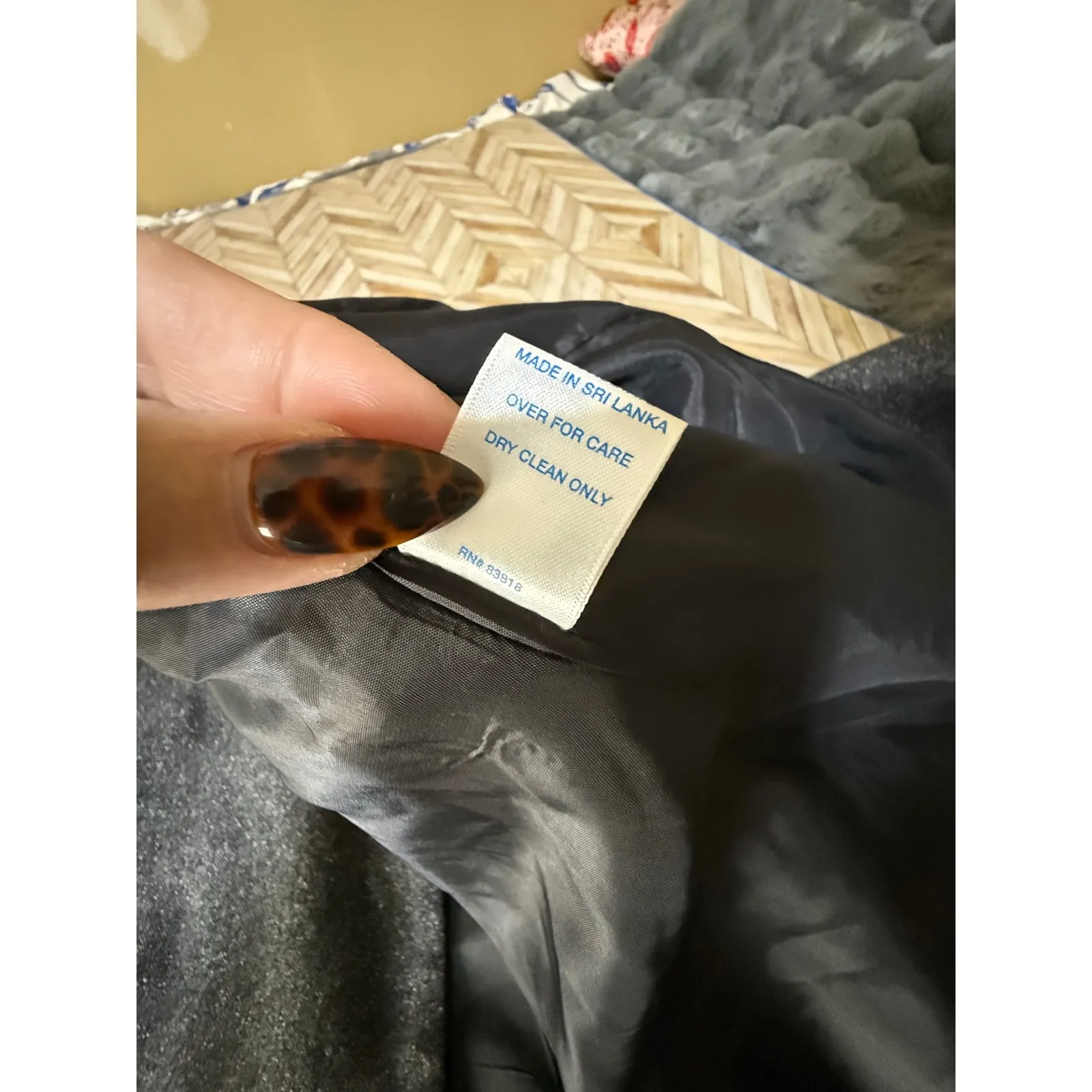 Austin Reed Dark Gray Wool Blend Blazer Jacket 16WP Plus Size Career Classic - Image 8