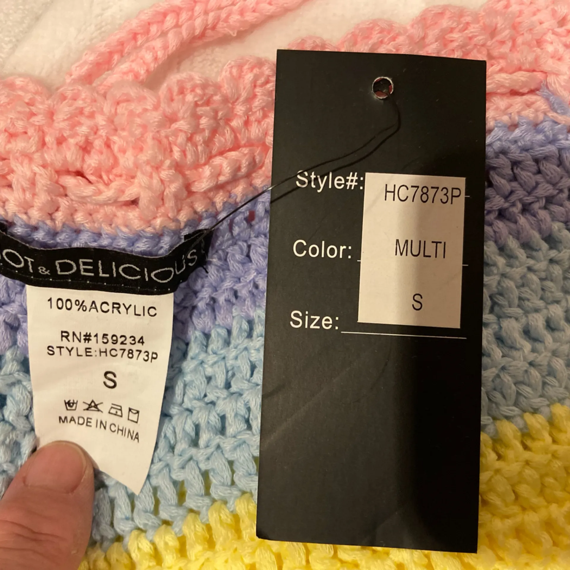 Hot & Delicious Crochet shorts or bathing suit bottoms size Small - Image 5