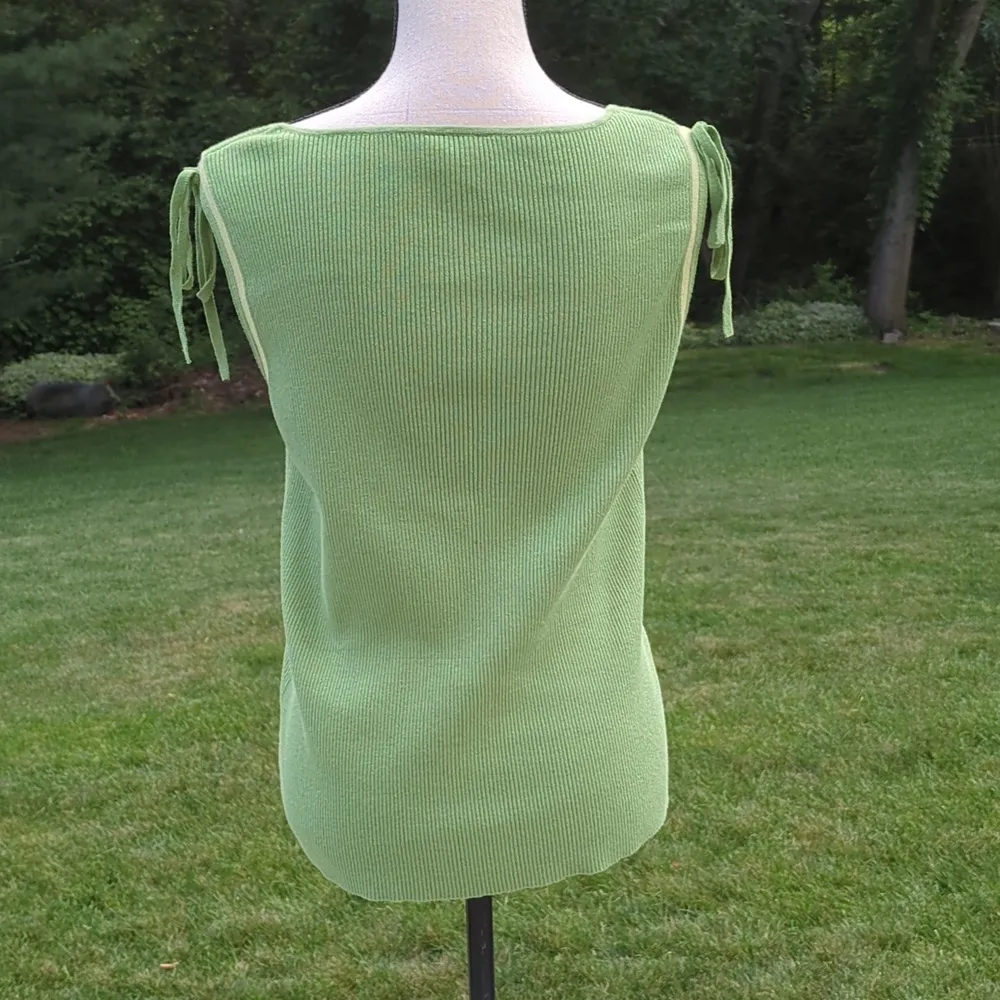 Loft Ribbed Sleeveless Top with Tie Shoulders - Image 5