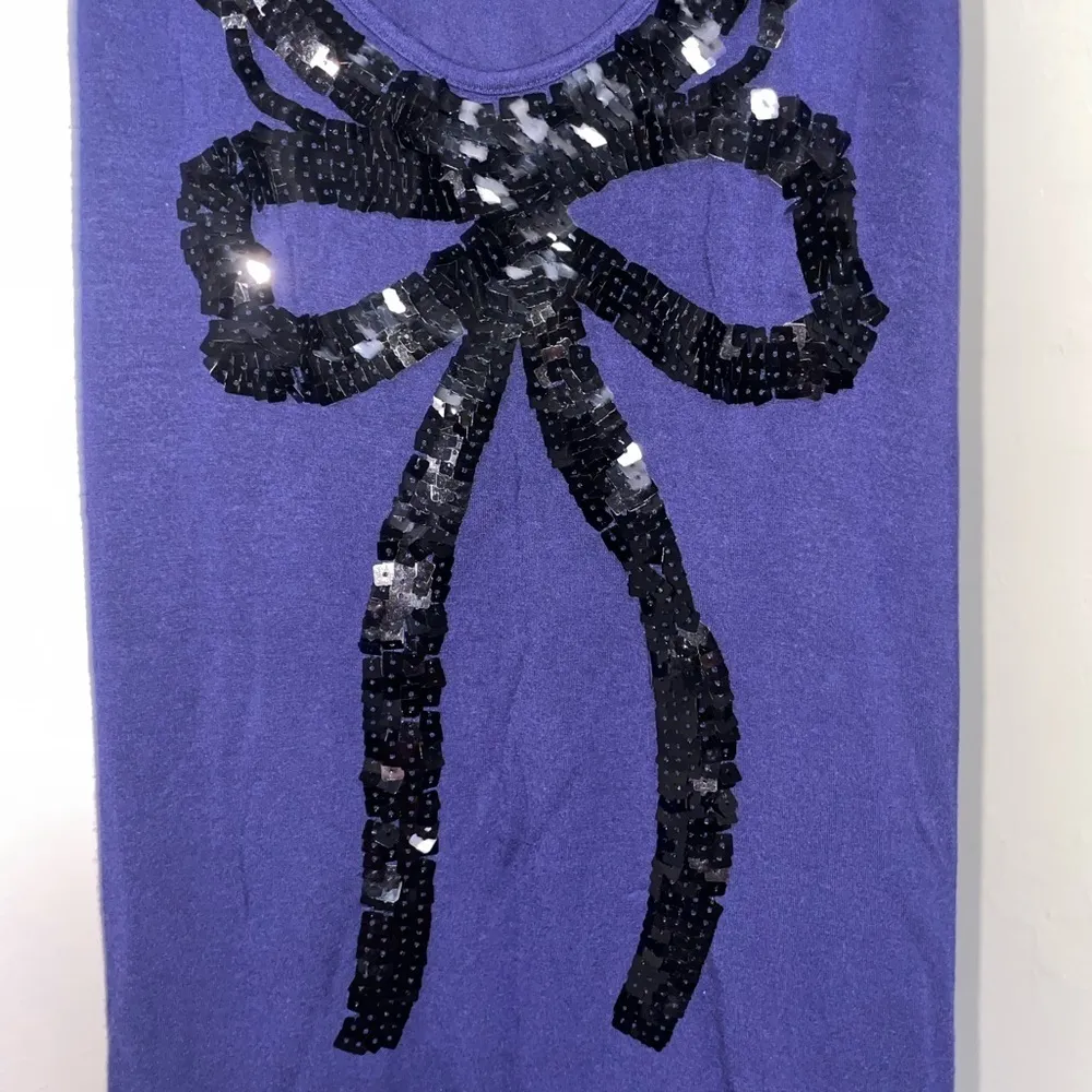 INC International Concepts Tank Top Small Bow Y2K Coquette Layering Casual Edgy Blue - Image 4