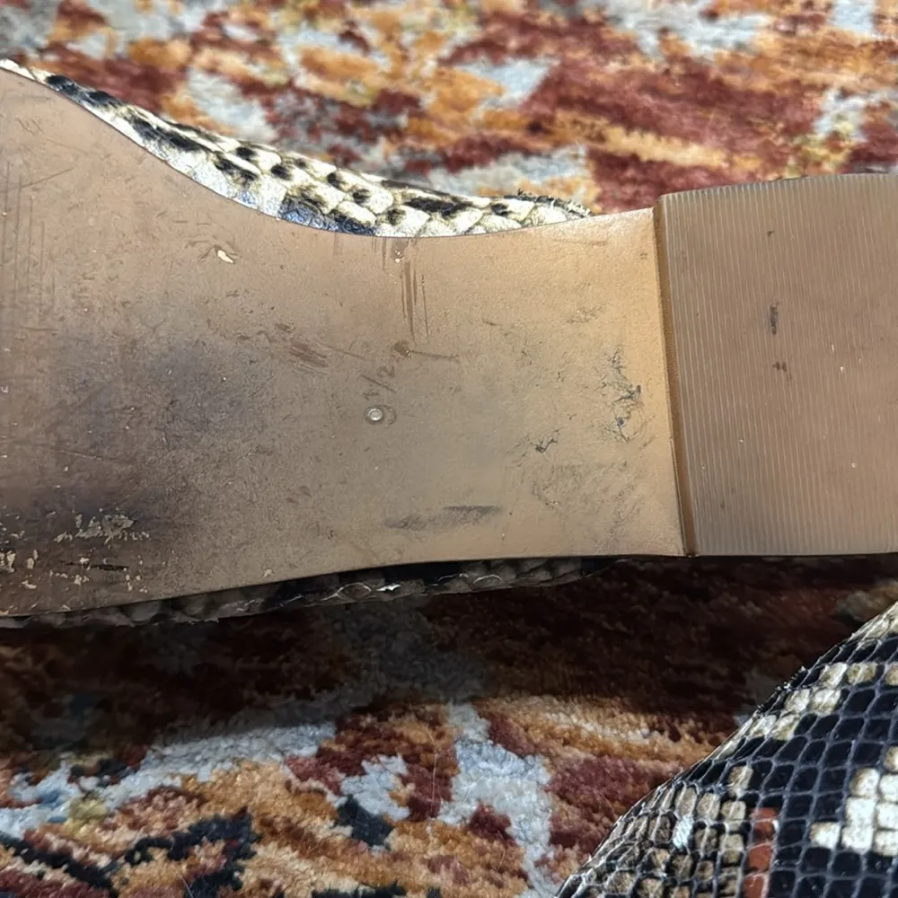 MADEWELL Remi Snakeskin Mule Slides Slip-On Shoes Flats Snake Print - Image 10