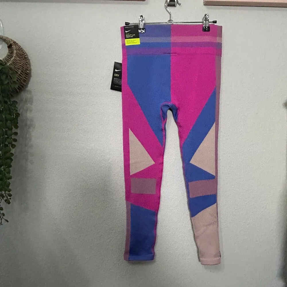 NEW Nike Sculpt Icon Clash Seamless Lux Tight Fit Training 7/8 Legging Lg Yoga - Image 5