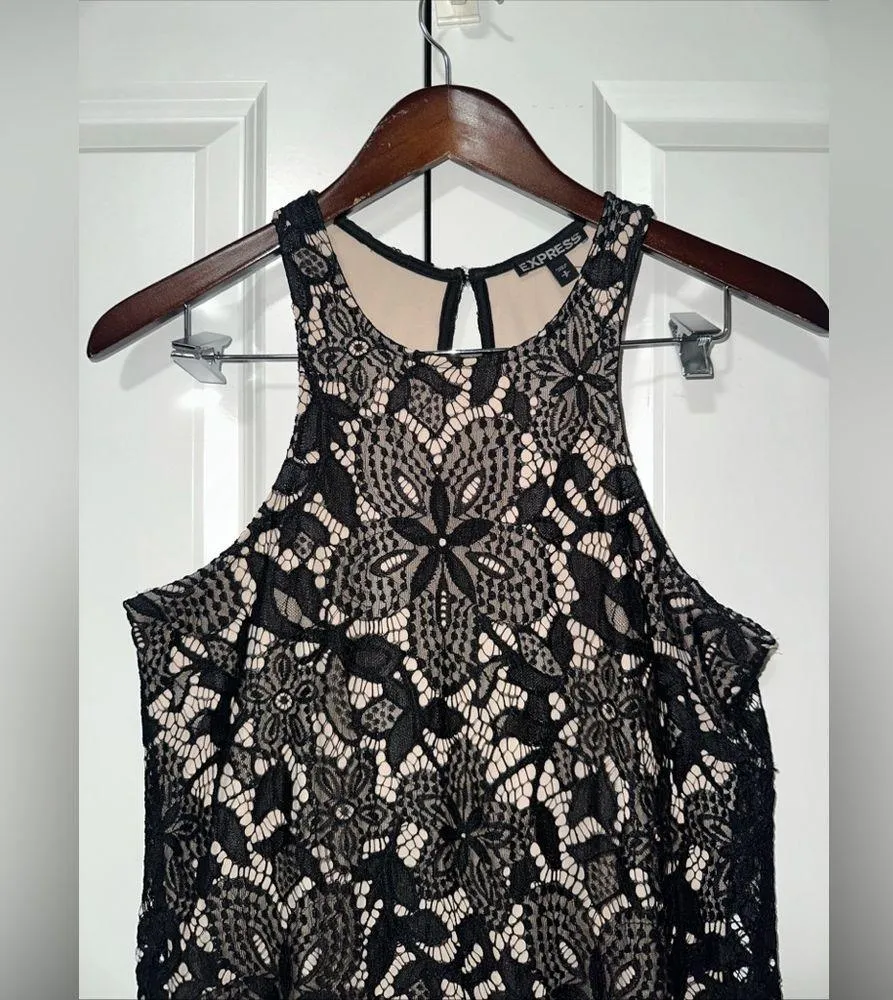 Express Lace Floral Sleeveless Mini Dress S - Image 2