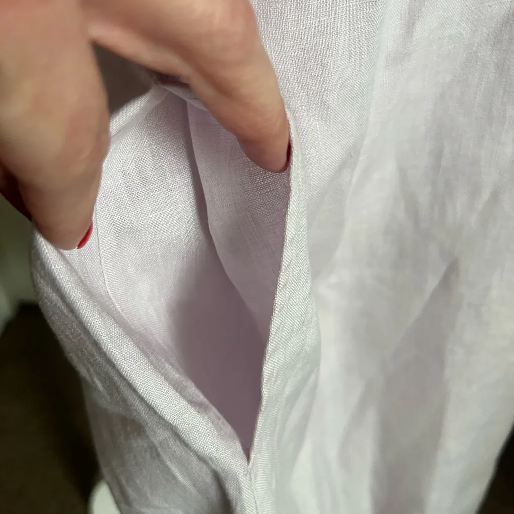 J. Jill Love Linen Dress Cardigan set in Lilac size medium Purple - Image 7