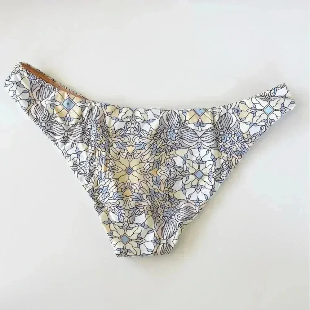 J.Crew Active curved waist cheeky bikini bottom kaleidoscope print Size 2X NWT - Image 7