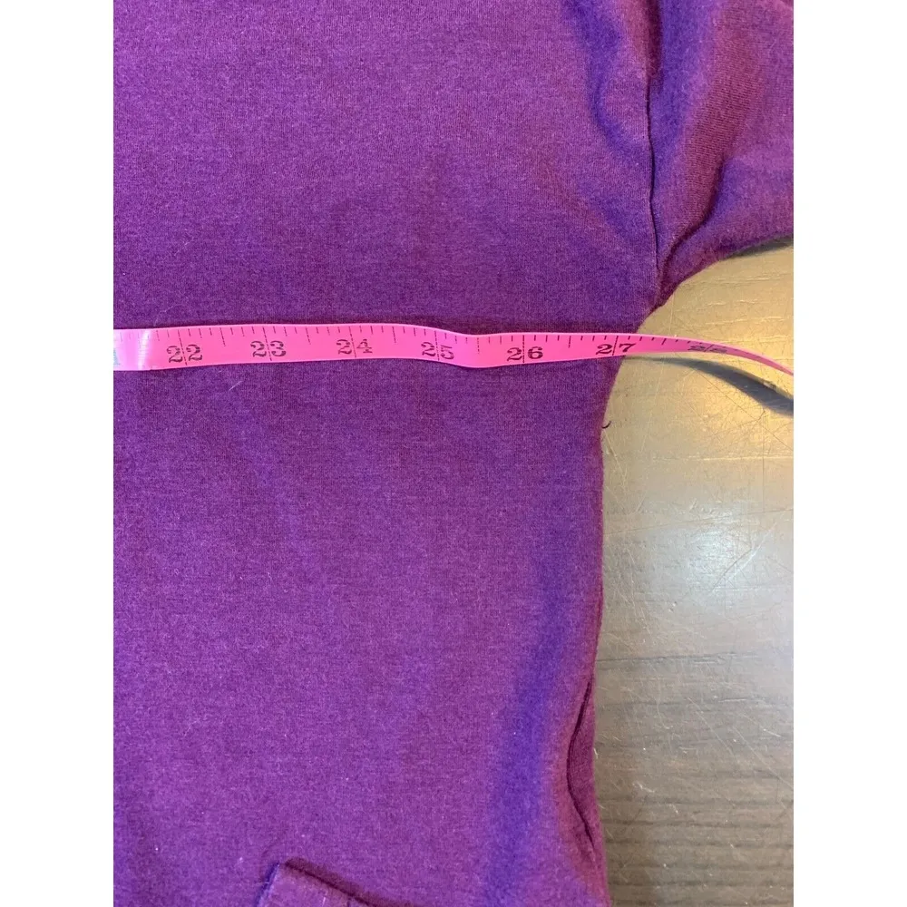 Bryn Walker Bamboo Organic Cotton Shirt Women Medium Purple Mock Neck Boxy Lagom - Image 8