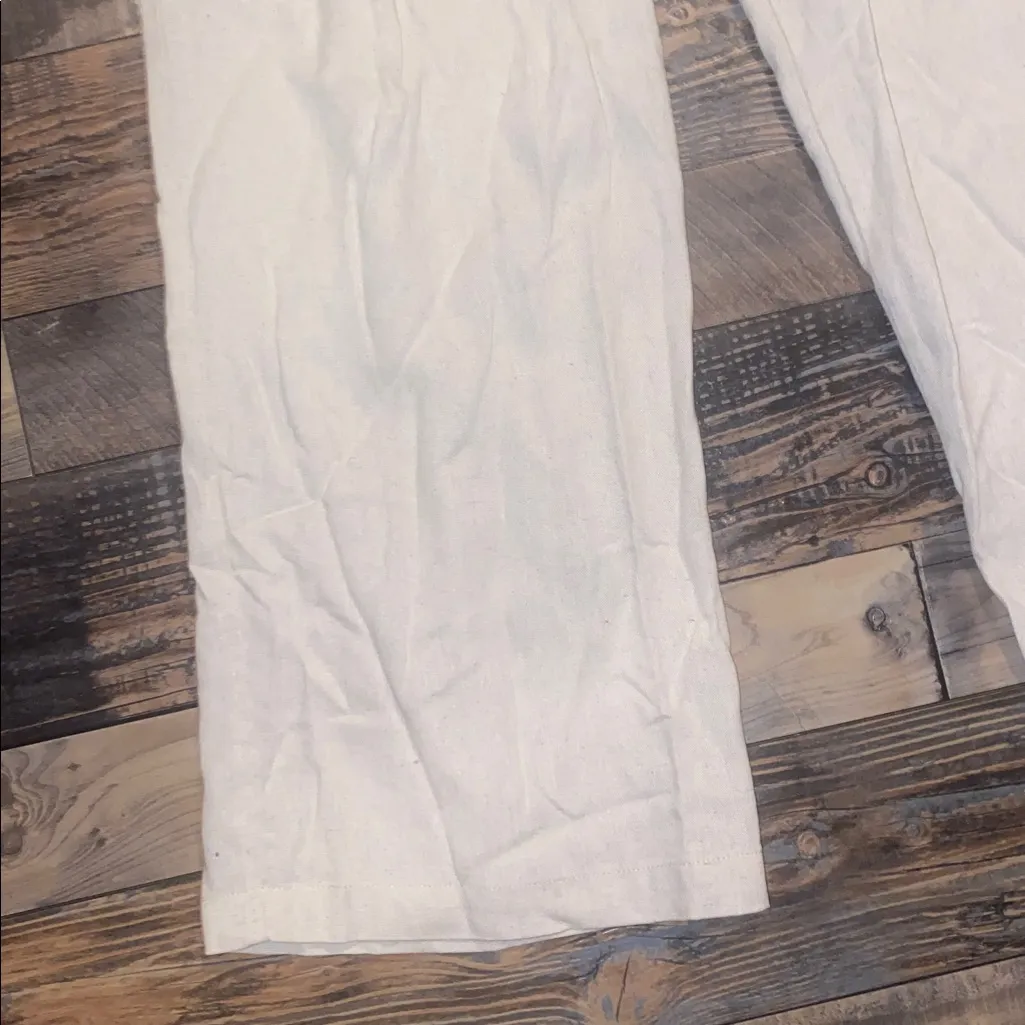 Monteau Los Angeles Sleeveless linen blend Jumpsuit size Large - Image 3